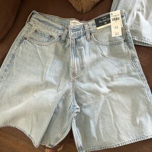 Abercrombie & Fitch Light Wash Jean Shorts